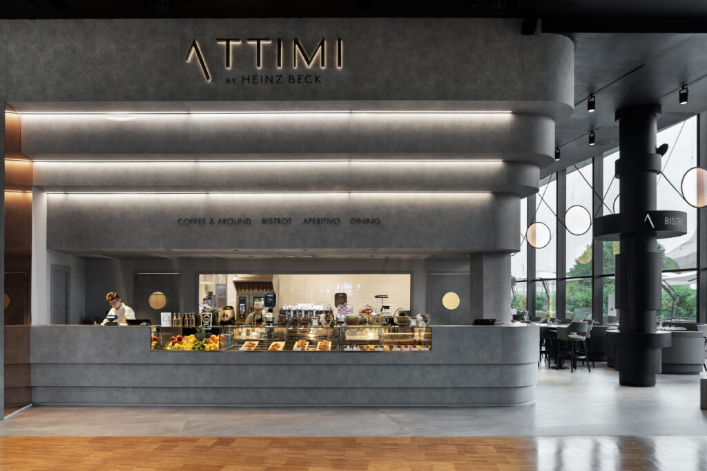 Attimi Restaurant countertop designed by HIMACS solid surface