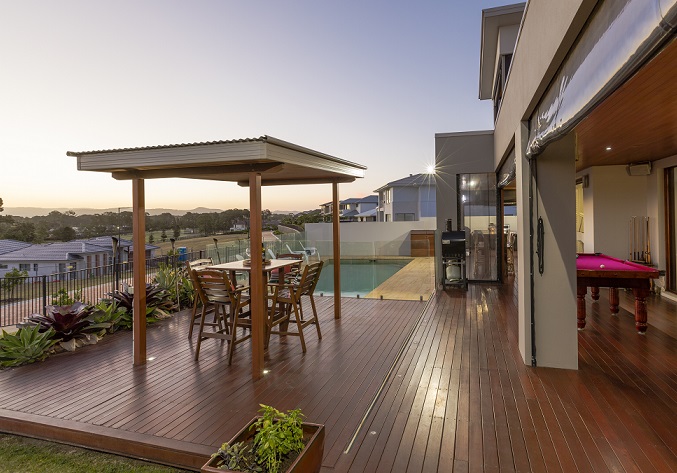 Outdoor wood flooring has natural aesthetics, it’s comfortable, and versatile.