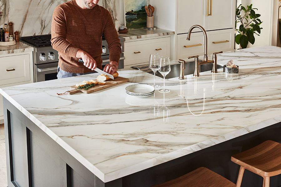 LX Hausys TERACANTO CALACATTA EXTREME White Marble Collection