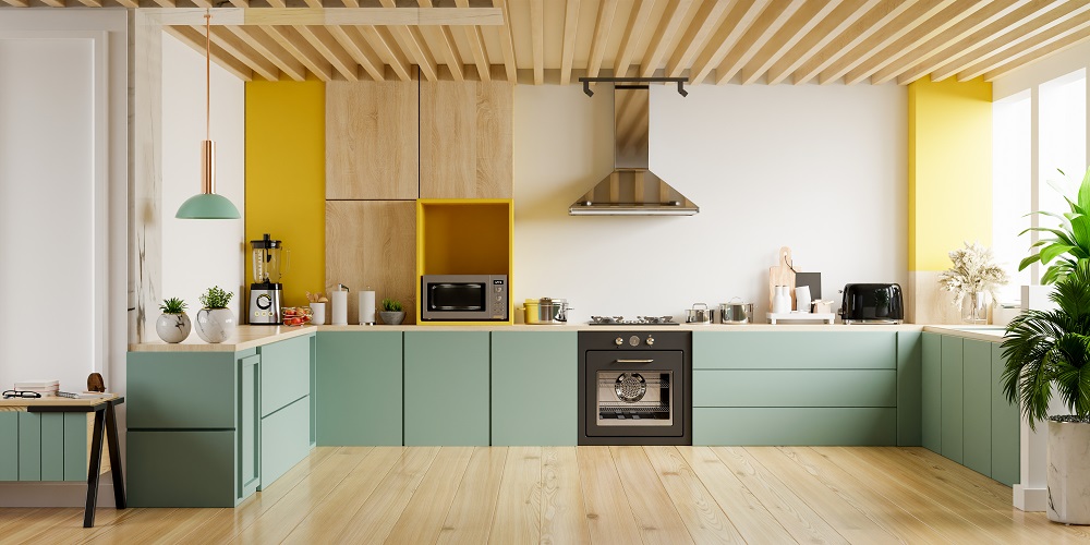You can design a U-shaped kitchen with a variety of paragraph sizes