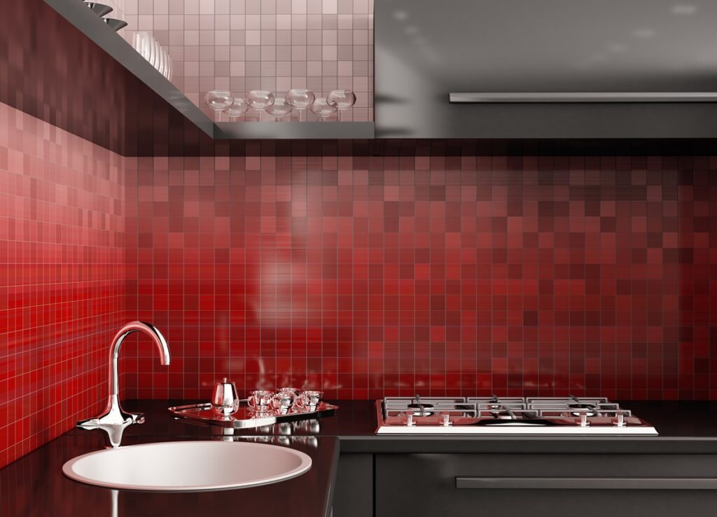 Mosaic tiles make an excellent choice for complex or irregular spaces.