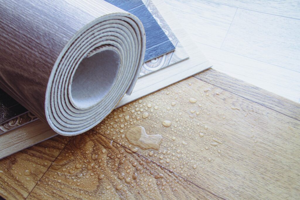 LVP is waterproof, making it a better choice than hardwood in spill-prone areas like kitchens and bathrooms.