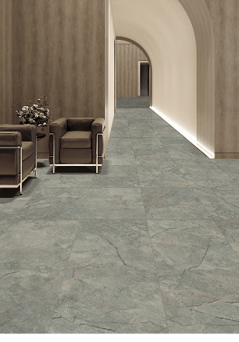 LX Hausys HFLOR Luxury Vinyl Tile Emerald Grey Decotile Tile Collection