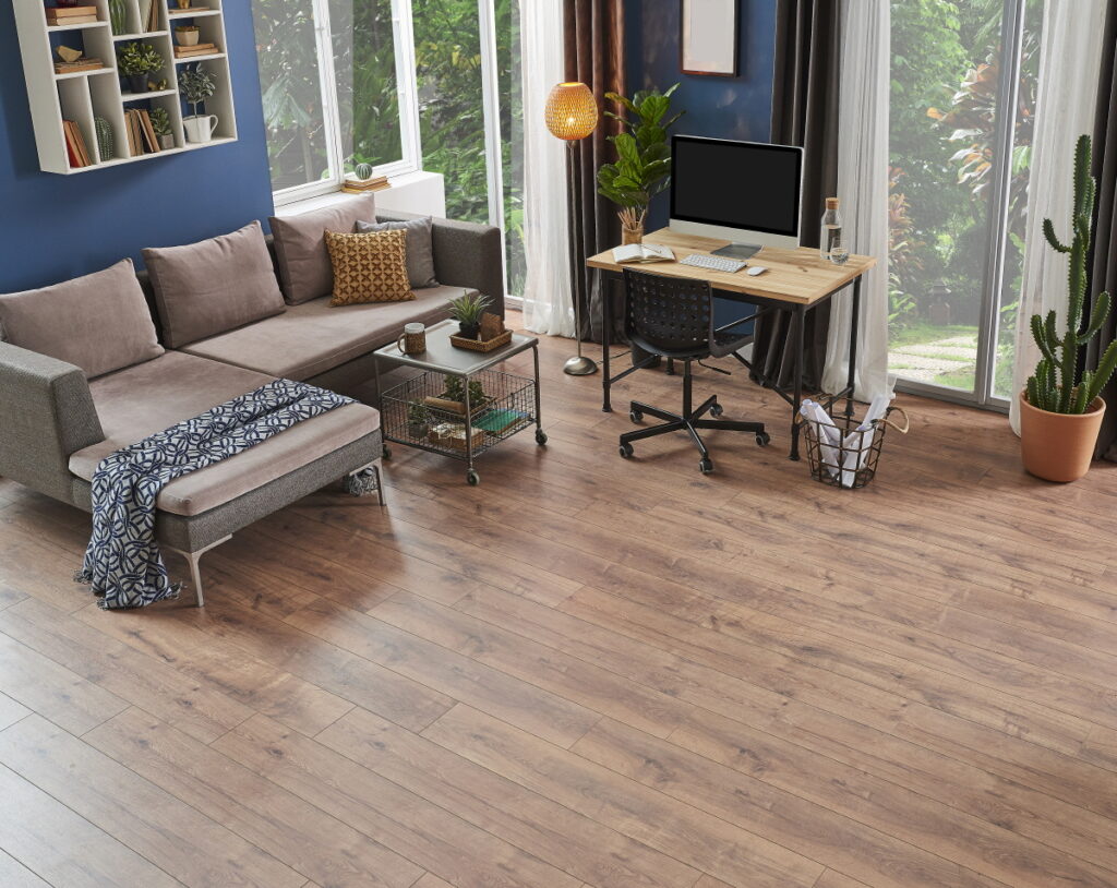 For rooms in residential buildings with low foot traffic, thinner vinyl flooring, instead of thicker vinyl sheet flooring, is a good cost option