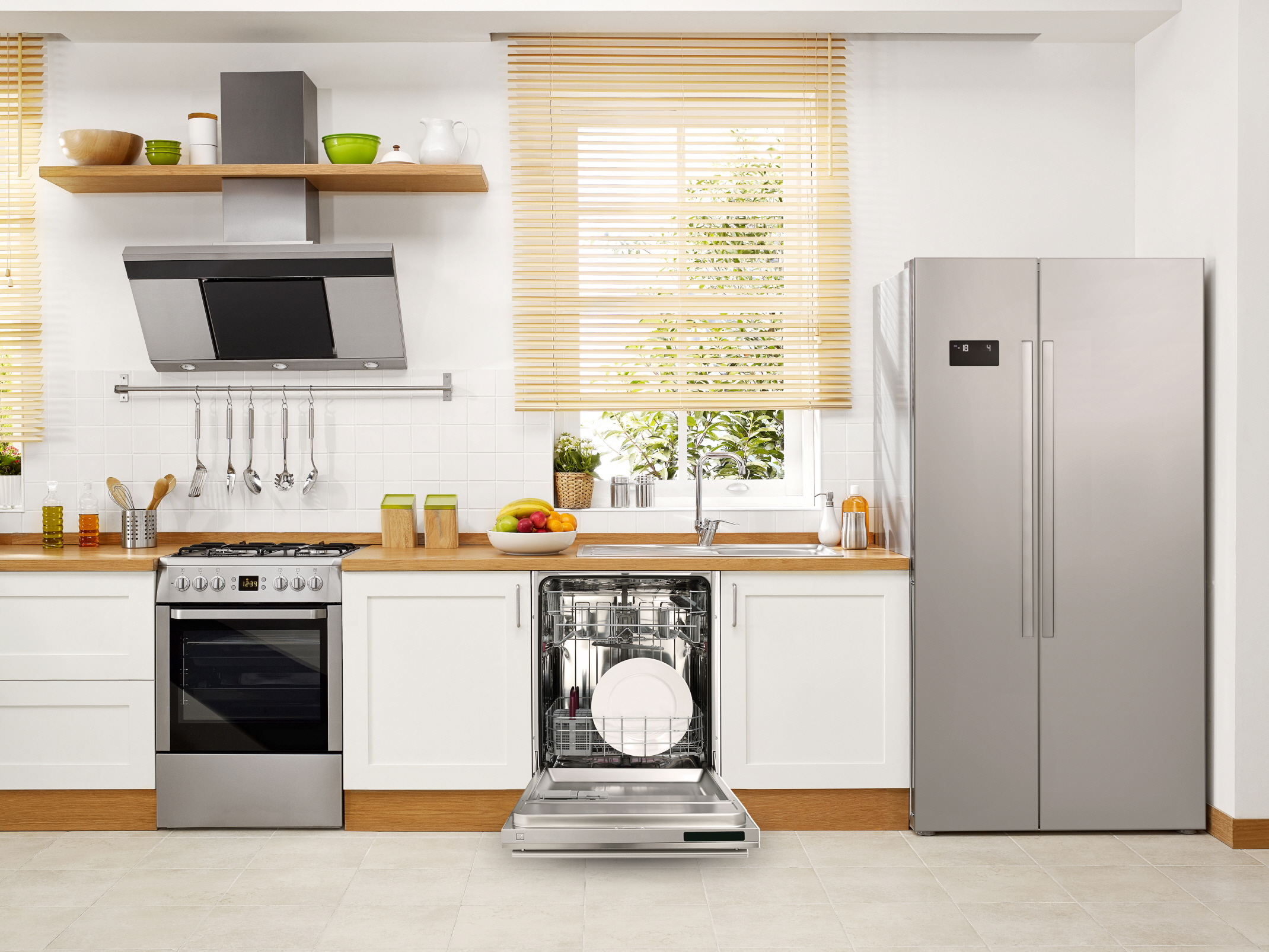 Camouflage your dishwasher in a budget kitchen, seamlessly blending it into your aesthetic while keeping costs low.