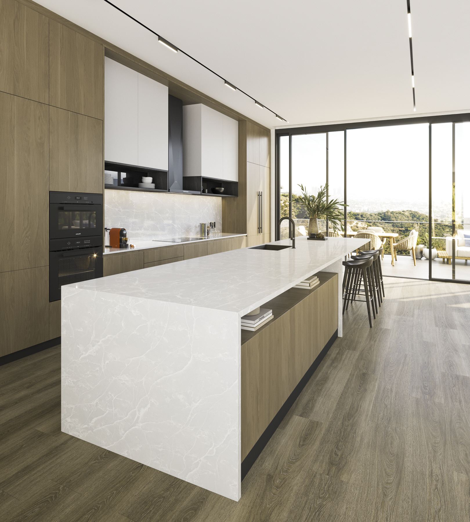 VIATERA Bianco Glace Modern kitchen