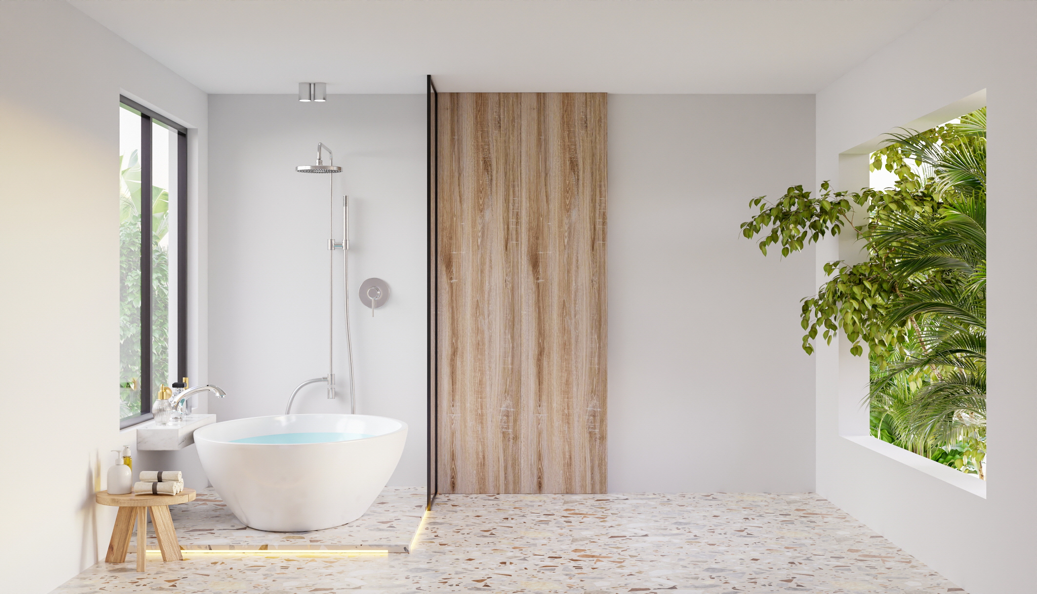 Infuse your bathroom with Zen tranquility using natural materials, minimalist fixtures, and soothing colors for a serene space.