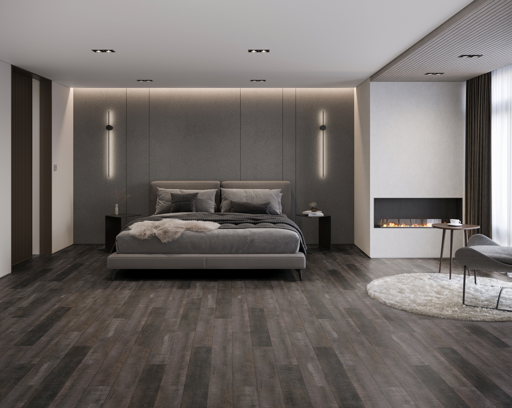 PRESTG Hazy Lilac Oak LVT flooring for Bedroom