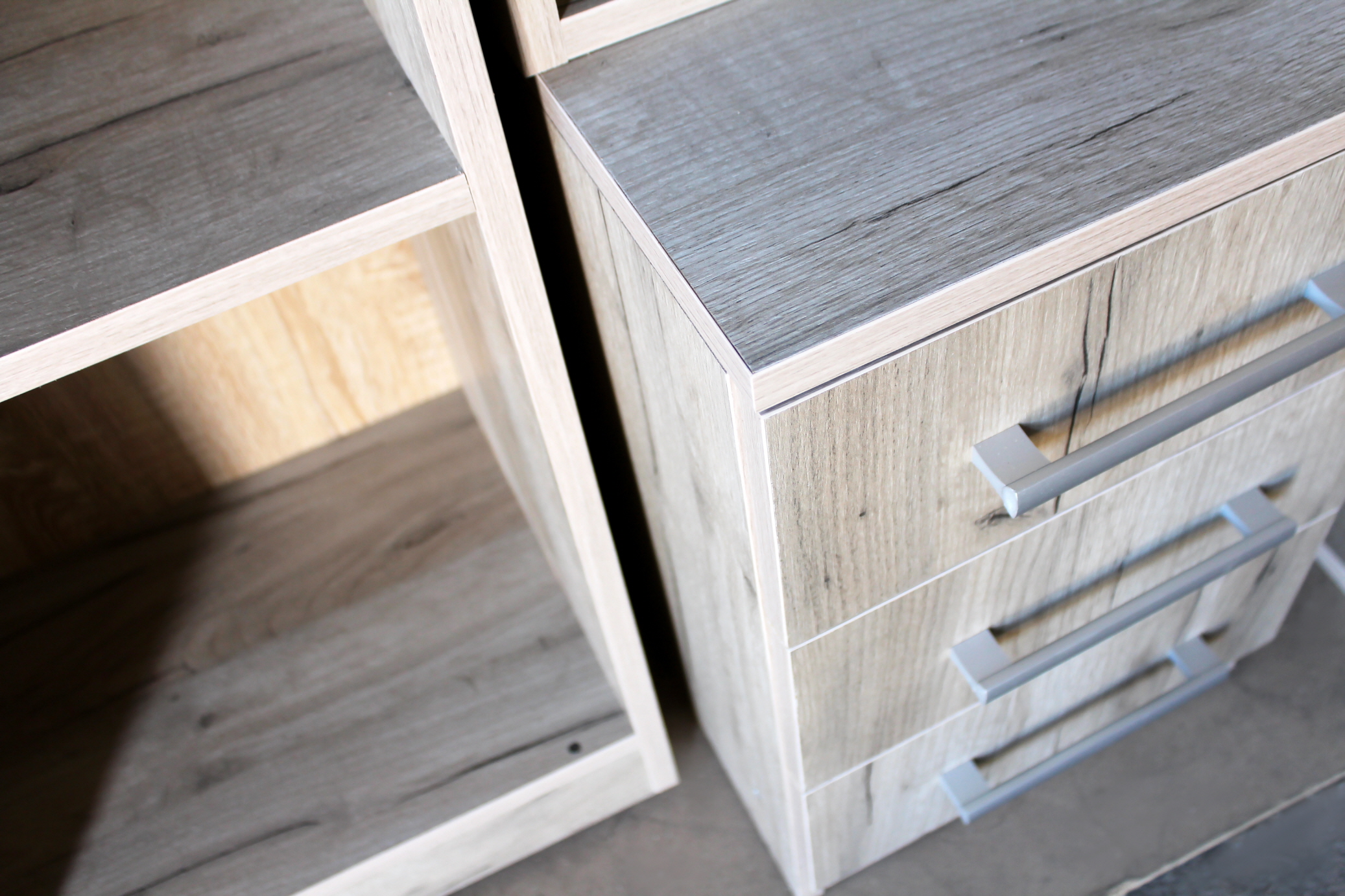 Repurpose furniture for added storage in small kitchen redesign