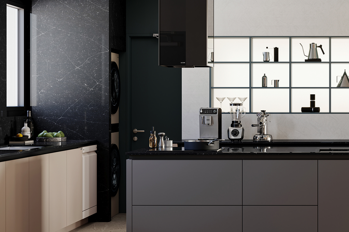 LX Hausys Deco - Upgrade your kitchen with high-quality materials, modern accents, and smart features for a sleek, contemporary feel.