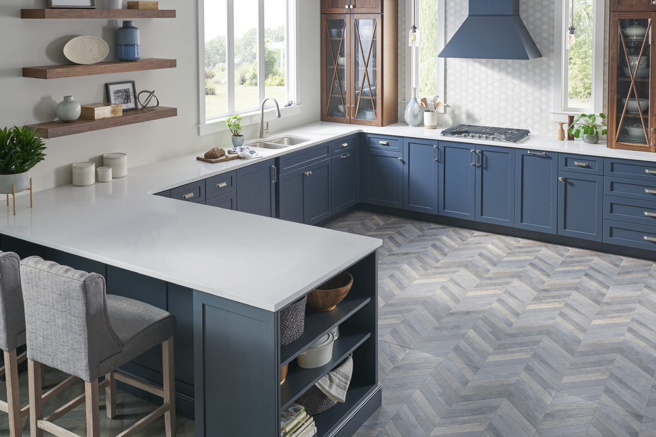 LX Hausys VIATERA -LX Hausys surfaces evoke coastal serenity, transforming countertops for a relaxed, airy kitchen vibe