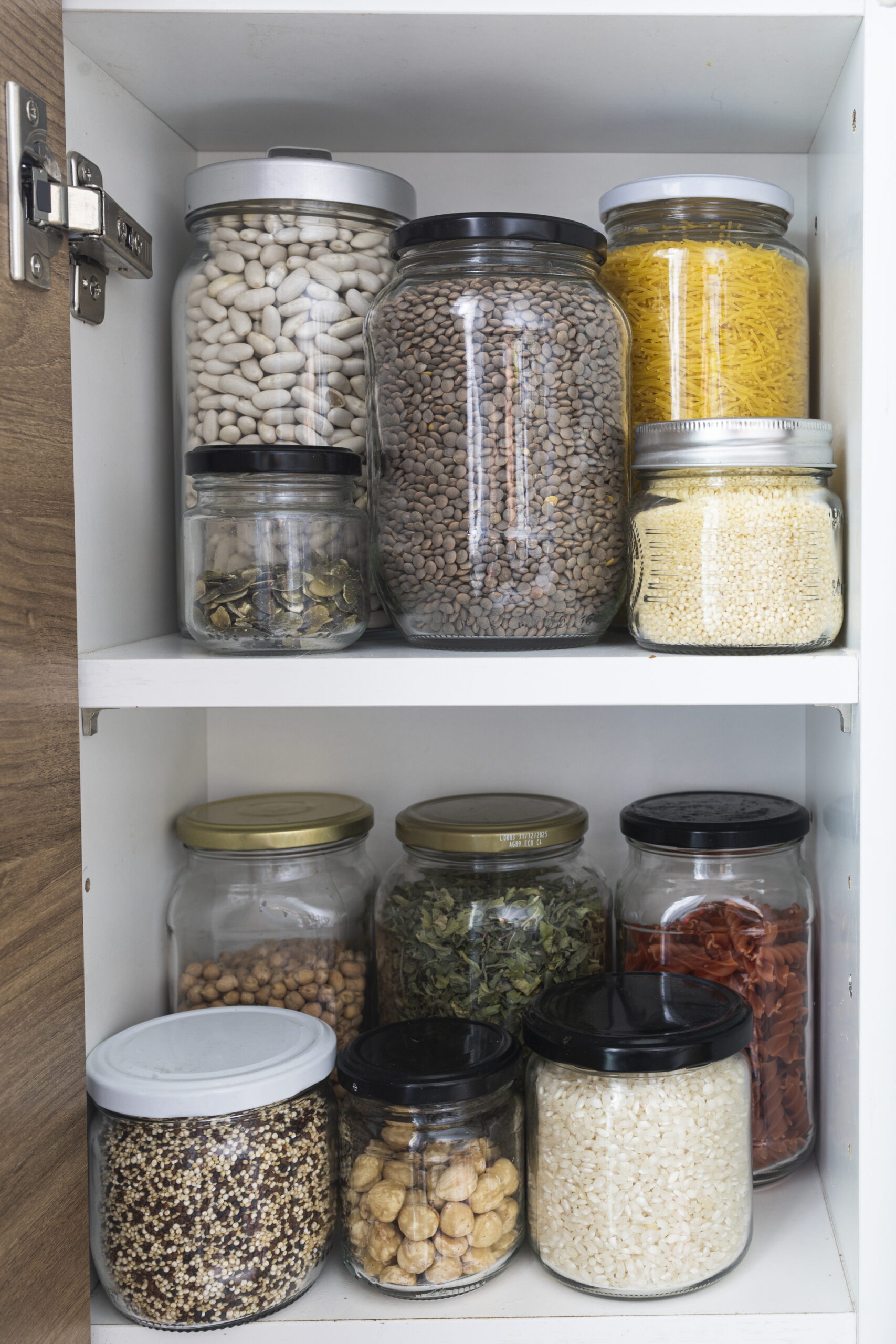 Cut down on unnecessary materials in your pantry to maximize storage space.