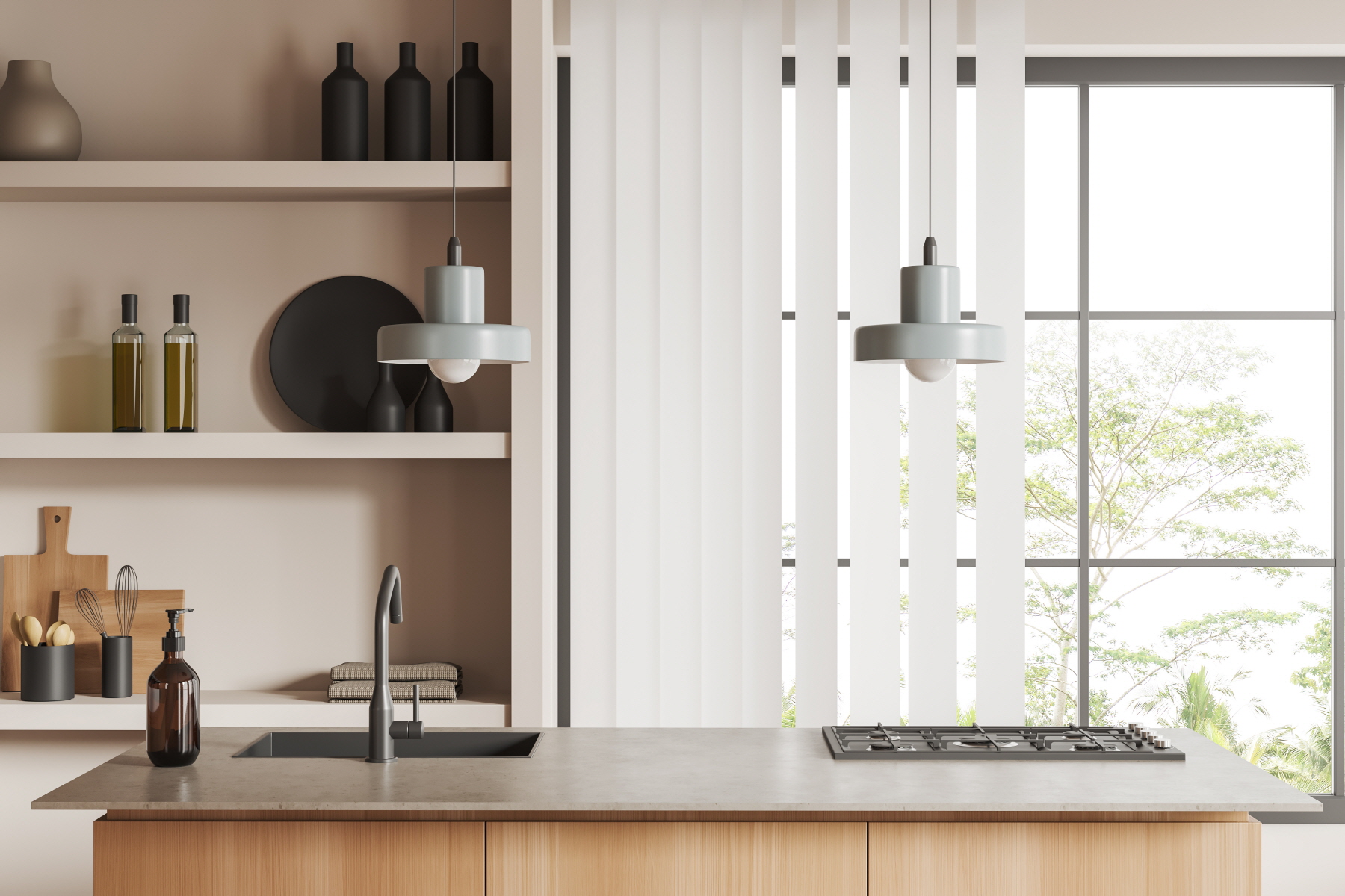 LX Hausys surfaces pair seamlessly with minimalist hardware, enhancing kitchen style with sophistication.