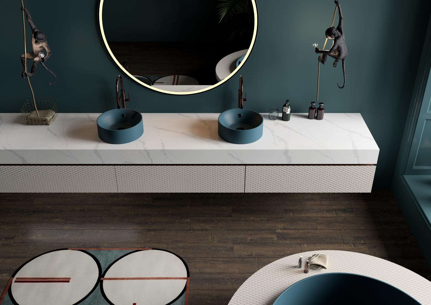 VIATERA Calacatta Plata Quartz Countertop for Bathroom